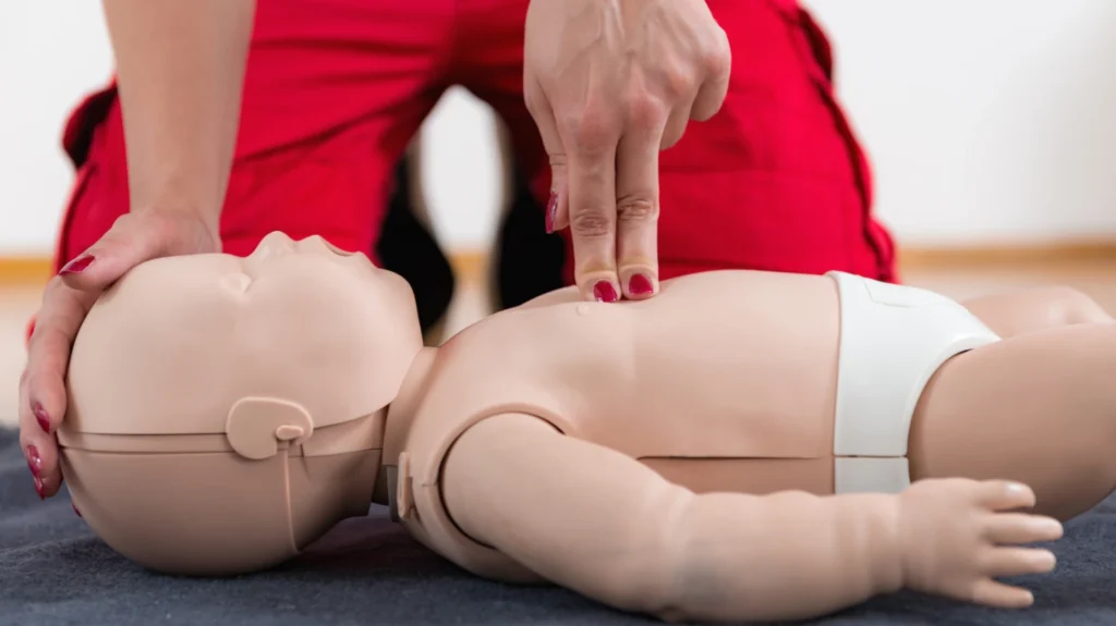 Baby first aid demonstration